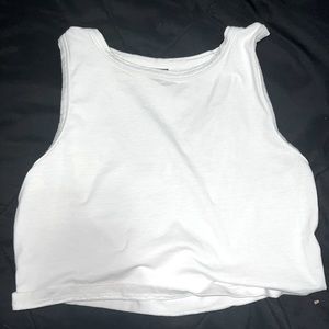 Plain white crop tank